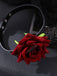 Gotische Spinnennetz & Rose Halsband Halskette