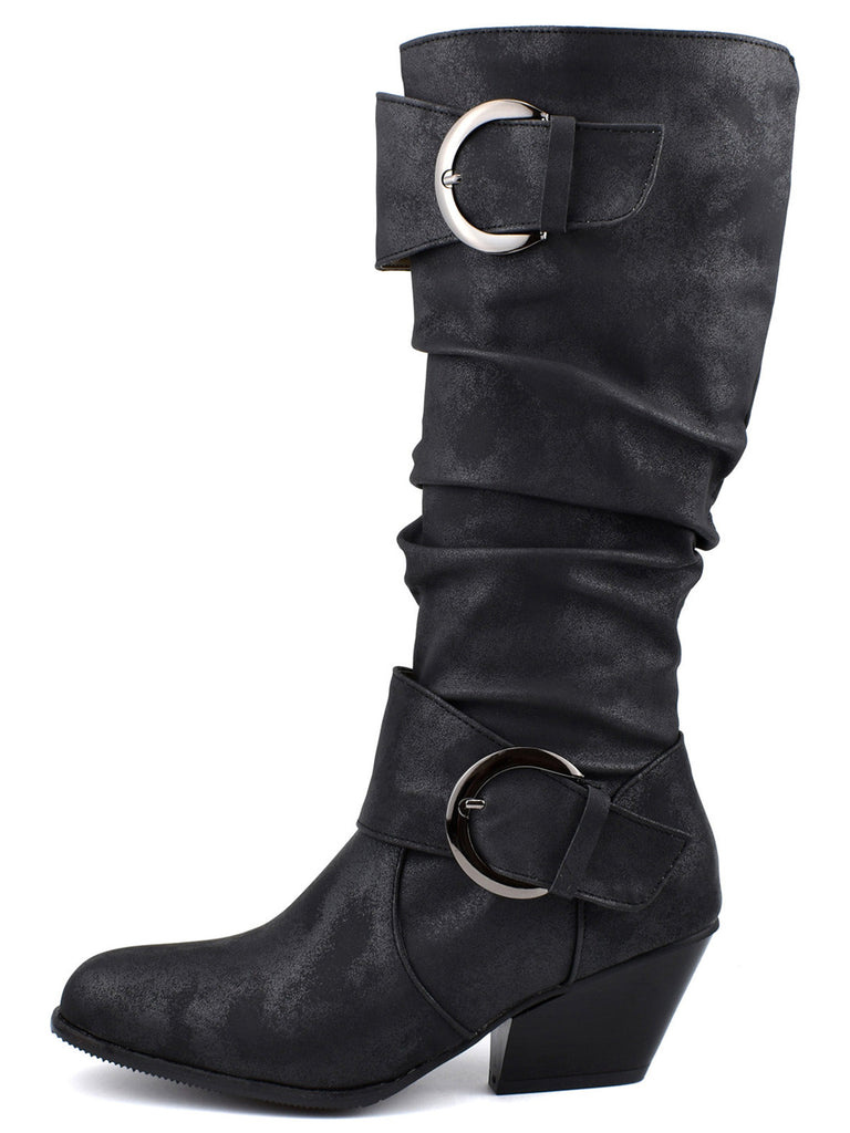 Vintage Schnallen Western-Stil Cowboy Stiefel