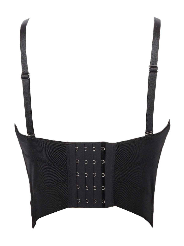 1970er Strassstein Perle Spaghetti Träger Korsett Top