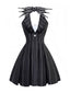 Schwarz 1960er Nightmare Before Christmas Jack Streifen Kleid