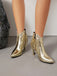 Metallisch Quaste Spitzer Spitze Stiletto Chelsea Stiefel