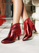 Metallisch Quaste Spitzer Spitze Stiletto Chelsea Stiefel