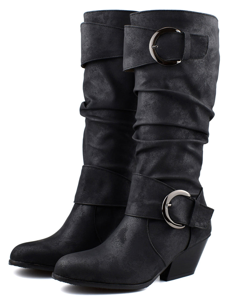 Vintage Schnallen Western-Stil Cowboy Stiefel