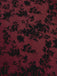 Schwarz 1950er Spitze Blumen Bischofsärmel Kleid