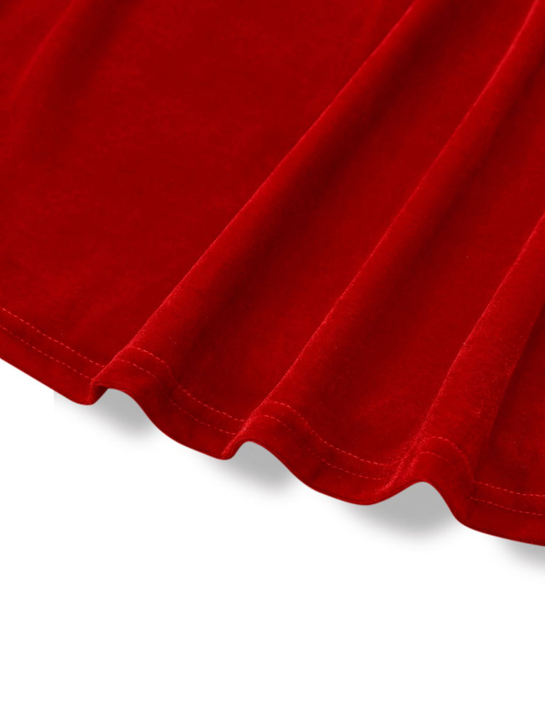 Rot 1980er Erdbeere Tube Mini Kostüm Kleid