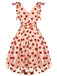 Grün 1950er Gänseblümchen Netz Swing Kleid
