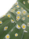 Grün 1950er Gänseblümchen Netz Swing Kleid