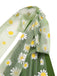 Grün 1950er Gänseblümchen Netz Swing Kleid