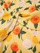 Gelb 1950er Hortensie Blumen Gerüschtes Kleid