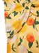 Gelb 1950er Hortensie Blumen Gerüschtes Kleid