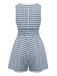 1950er Baumwolle Spitze Patchwork Gingham Plaid Romper