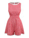 1950er Baumwolle Spitze Patchwork Gingham Plaid Romper
