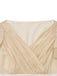Sekt 1950er Satin Tüll Cocktail Kleid