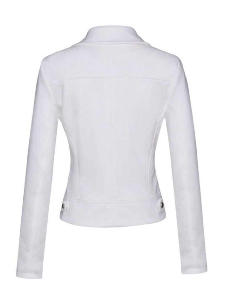 1980er Solide Revers Ssuede Leder Jacke