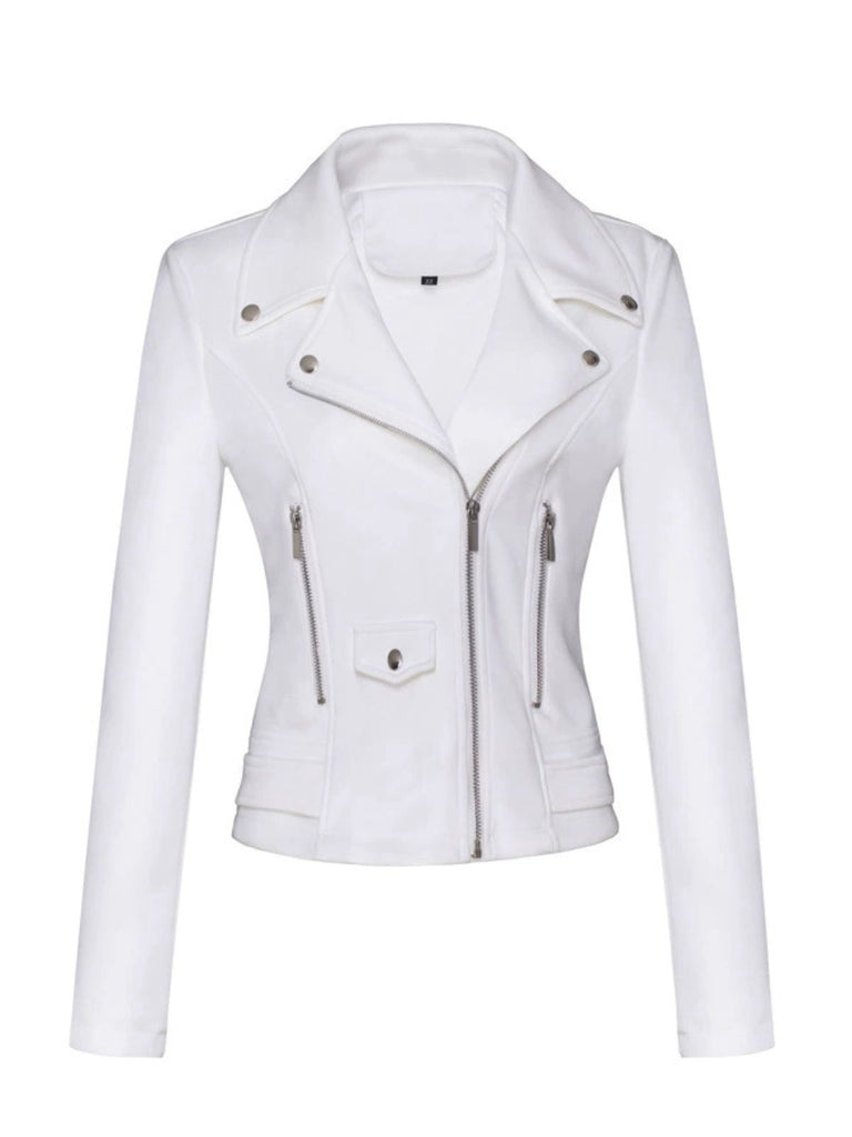 1980er Solide Revers Ssuede Leder Jacke