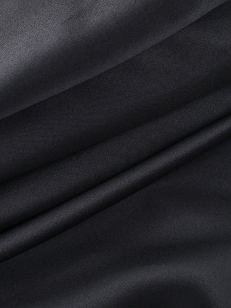 2PCS Schwarz 1960er Spitze Cover-Up & Geschwollen Kleid