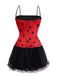 Rot 1960er Miraculous LADYBUG Bubble Cosplay Kostüm Set