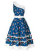 Grün 1950er Süßigkeiten Eine Schulter Kleid