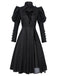 Schwarz 1940er Gothic Wicked-Inspiriert Elphaba Blumen Hexenkleid