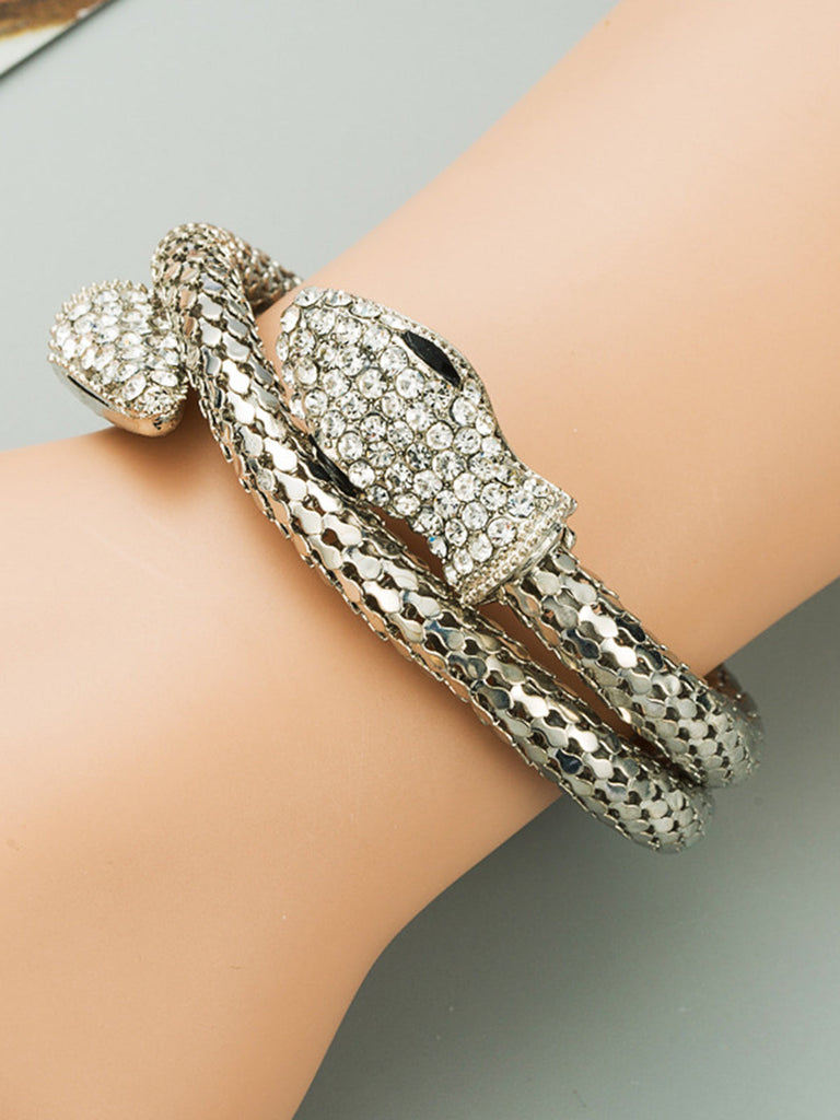 Legierung Schlangenförmig Strassstein Armband