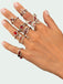 Tiefrot Halloween Perle Ring Set