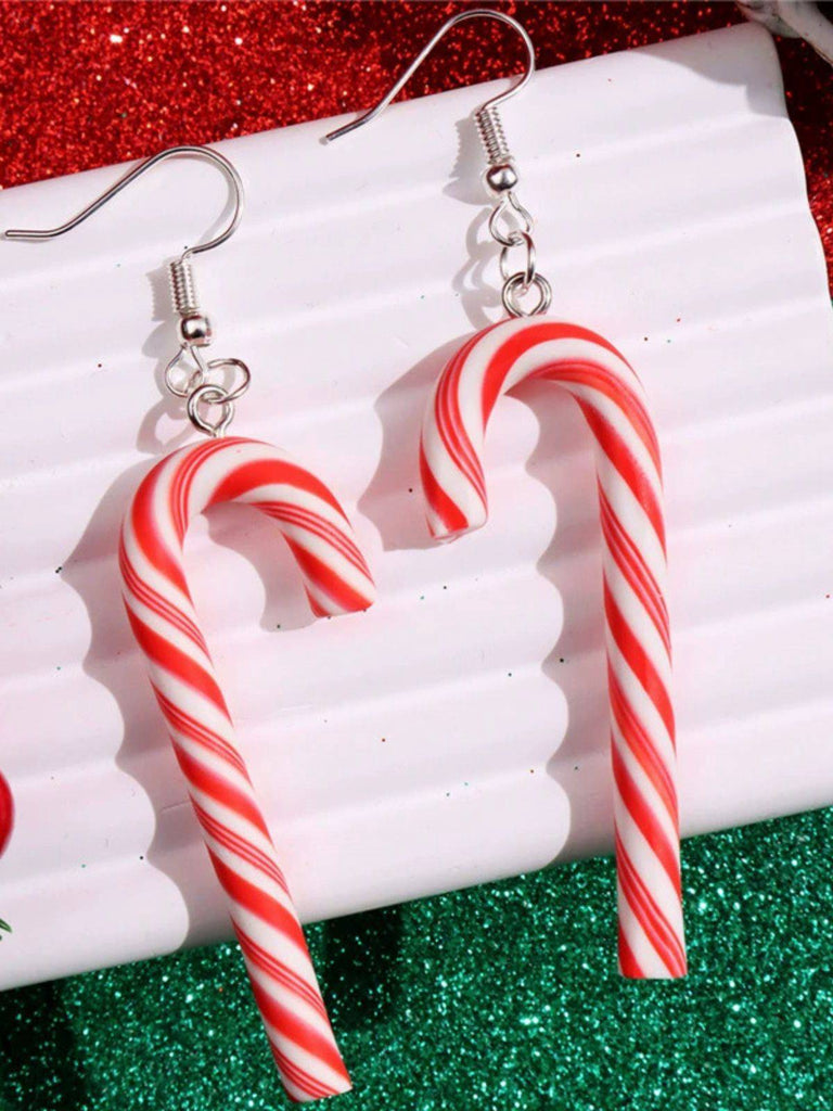 Weihnachten Regenbogen Zuckerrohrbonbon Farbe Ohrringe