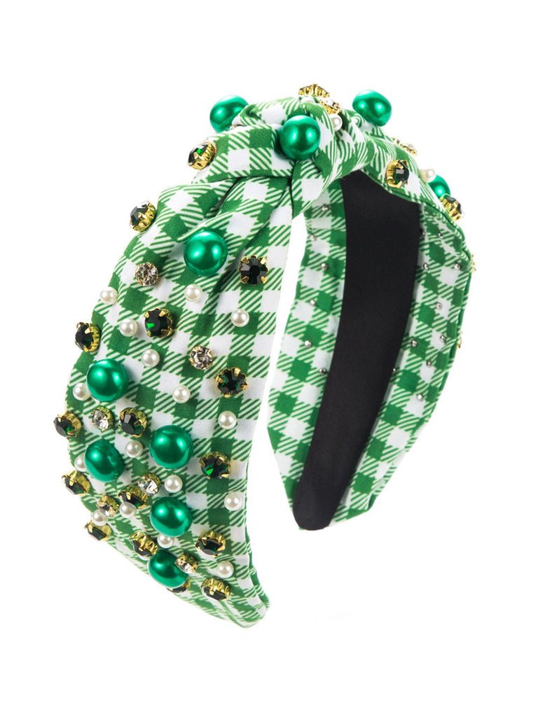 Retro Plaid St. Patrick Stirnband