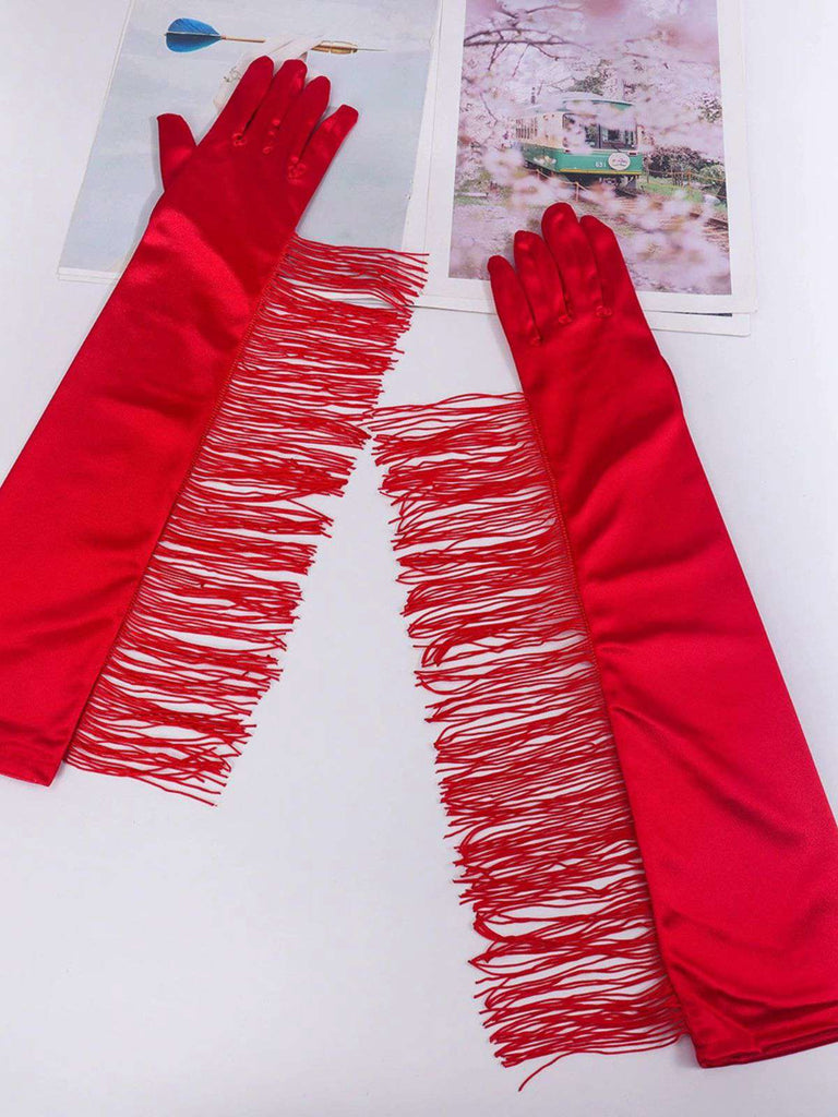 Vintage Franse Oper & Party Lange Handschuhe