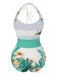 Coconut Tree & Beach Patchwork Badeanzug