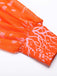 ORANGE BLUMEN-SCHNÜR-EINTEILER-BADEANZUG