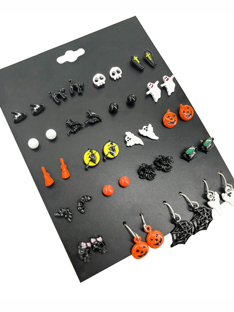 Retro Halloween Geist Kürbis Ohrringe