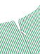 Mintgrün 1950er V-Ausschnitt Gestreiftes Kleid