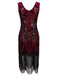 1920ER ROSA BLUMEN PAILLETTEN FLAPPER KLEID
