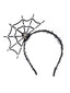 Schwarz Halloween Solide Spinnennetz Stirnband