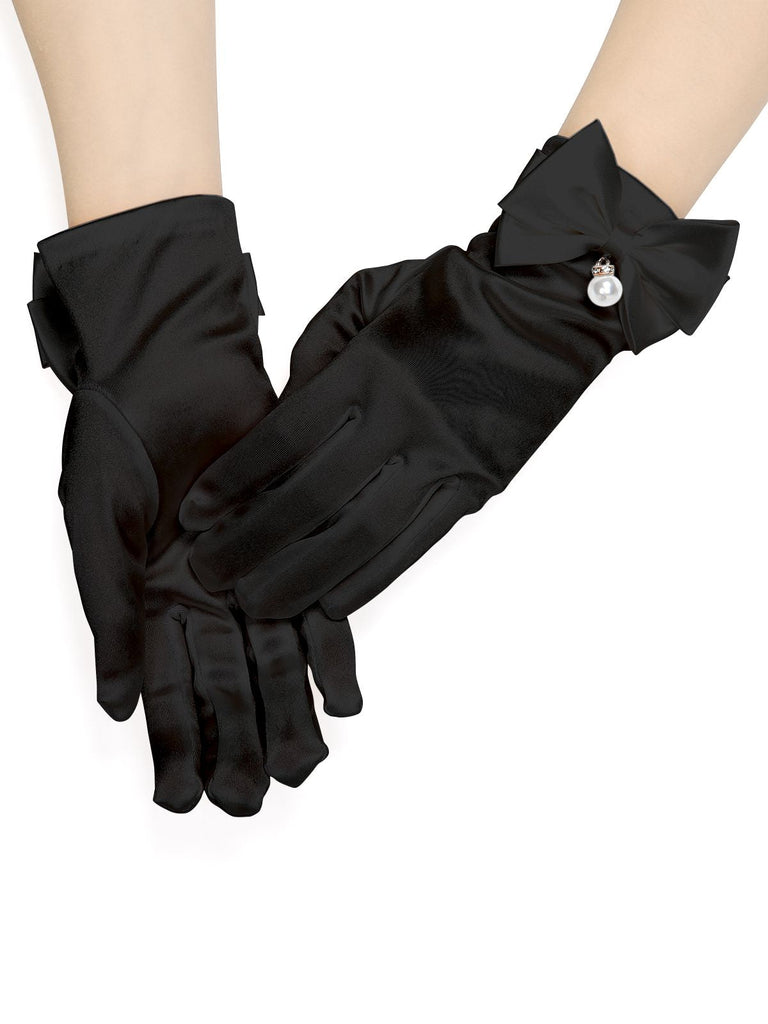 Vintage Perle Bogen Dekor Exquisite Handschuhe
