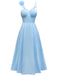 1930er Solide 3D-Blumen Hohl Slip fkleid