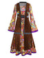 2PCS 1970er Quaste Weste & Psychedelisch Hippie Kostüm Kleid