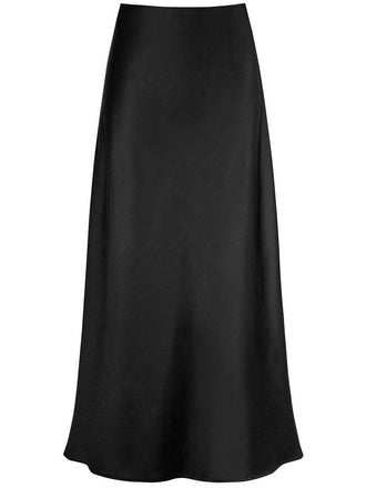 1930er Hohe-Taille Satin Solide Meerjungfrauen Rock