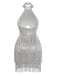 Silber 1920er Halter Pailletten Fransen Cutout Party Kleid