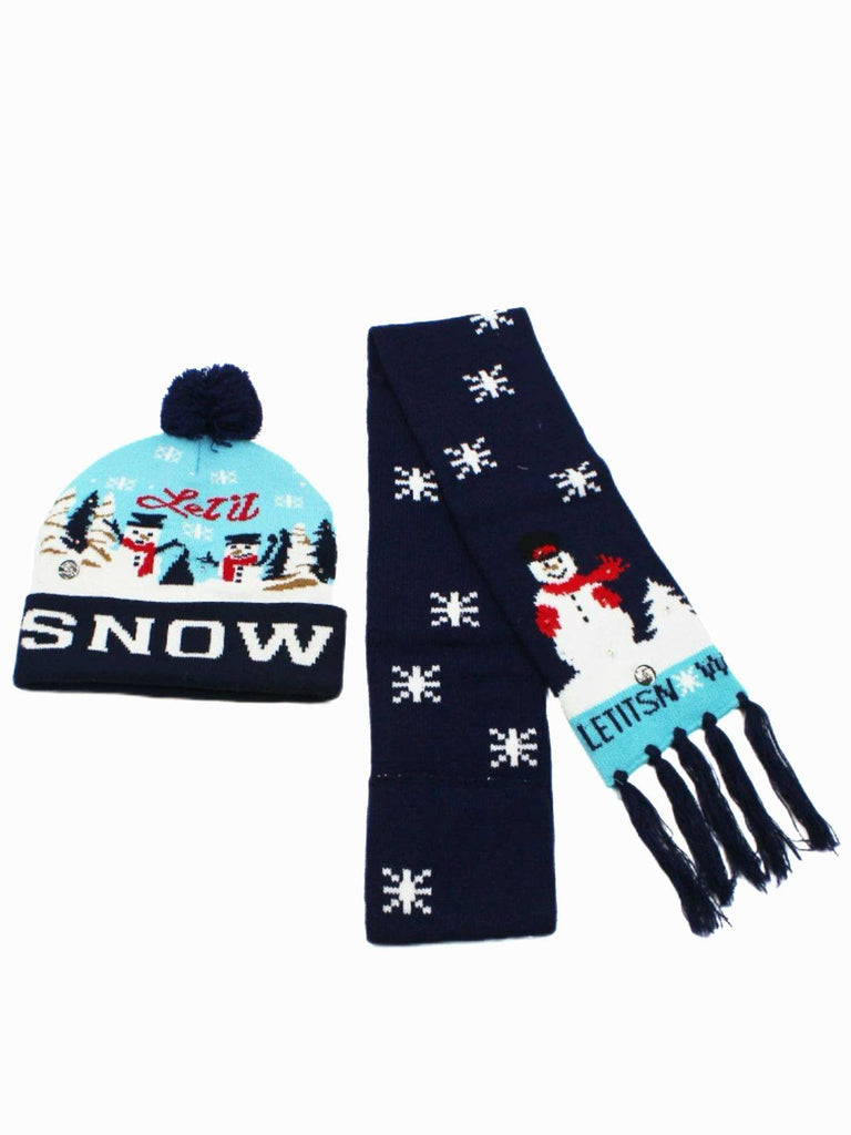 Weihnachten Stricken Hut & Schal Set