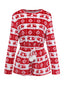 Rot 1960er Weihnachten Rentier-Korallenfleece Pyjama