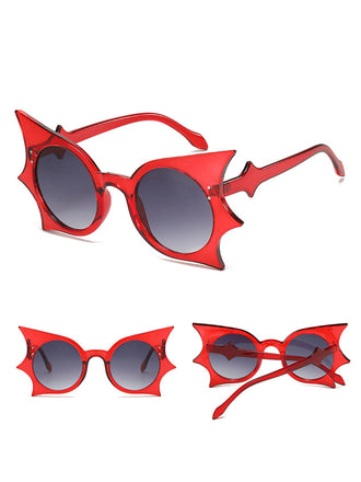 Rot Halloween Fledermaus Flügel Gothic Sonnenbrille