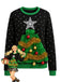 1980er 3D Weihnachtsbaum Lametta Pullover