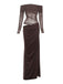 Schwarz 1980er Solide Schulterfrei Netz Cut-Out Durchsichtig Kleid