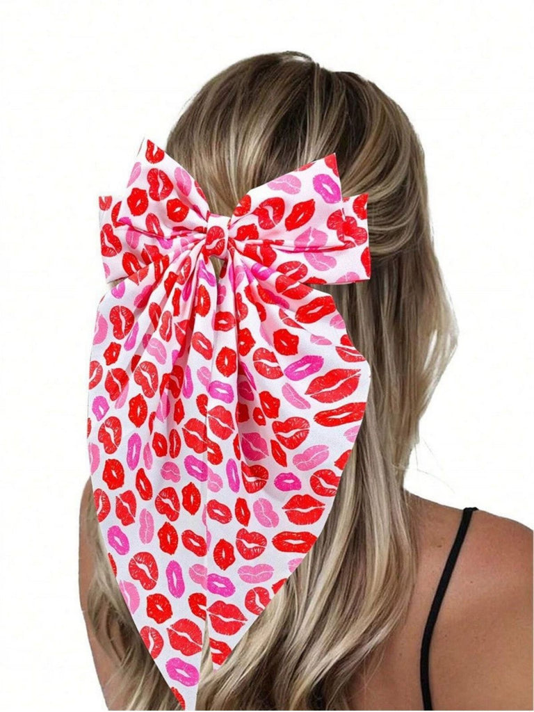 Valentinstag Herz Druck Bogen Haarspange