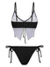 1970er Schmetterling Spaghetti Träger Schnürung Bikini Set
