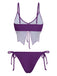 1970er Schmetterling Spaghetti Träger Schnürung Bikini Set