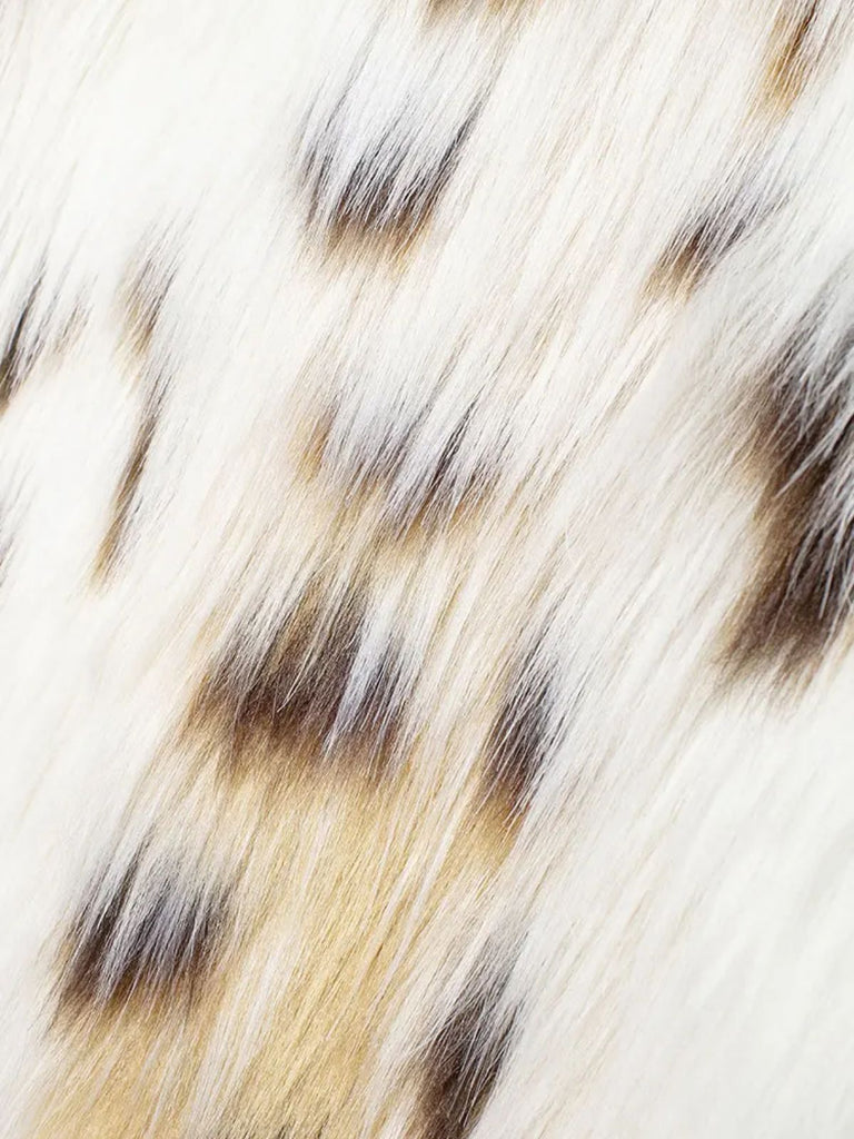 Weiß 1980er Ren Kunstpelz Jacke