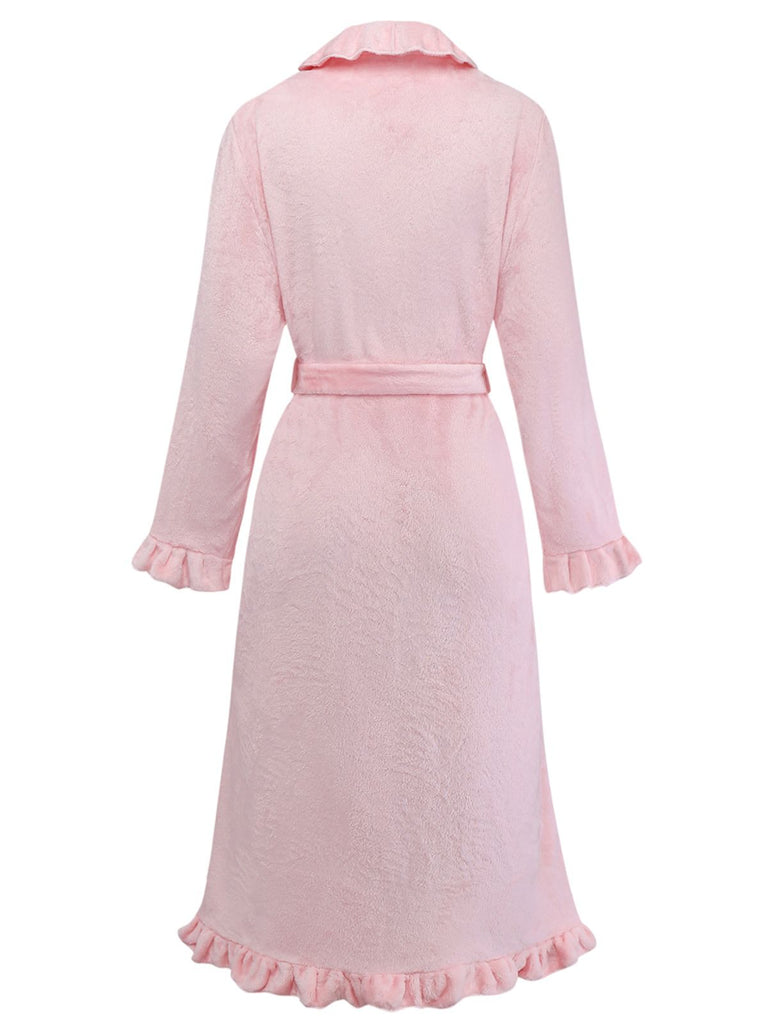 1930er Langarm Flanell Pajama Robe