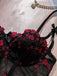 1960er Blumen Bestickt Bogen Dessous mit Bügel